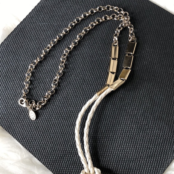 Vintage Necklace- Beads/Mother of Pearl/Faux/Silver Unique Chain - Picture 9 of 17